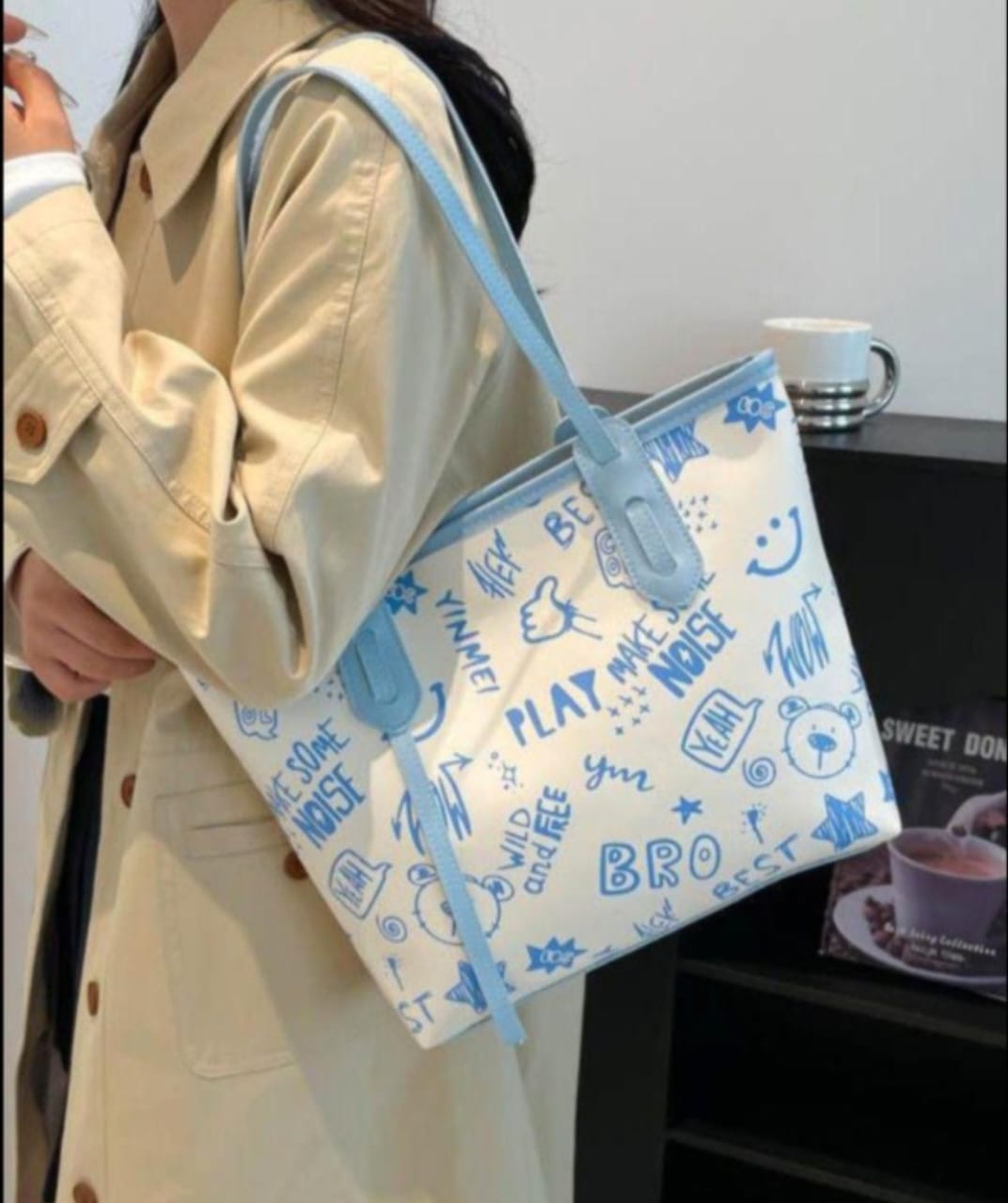 Sac à main au design graphique